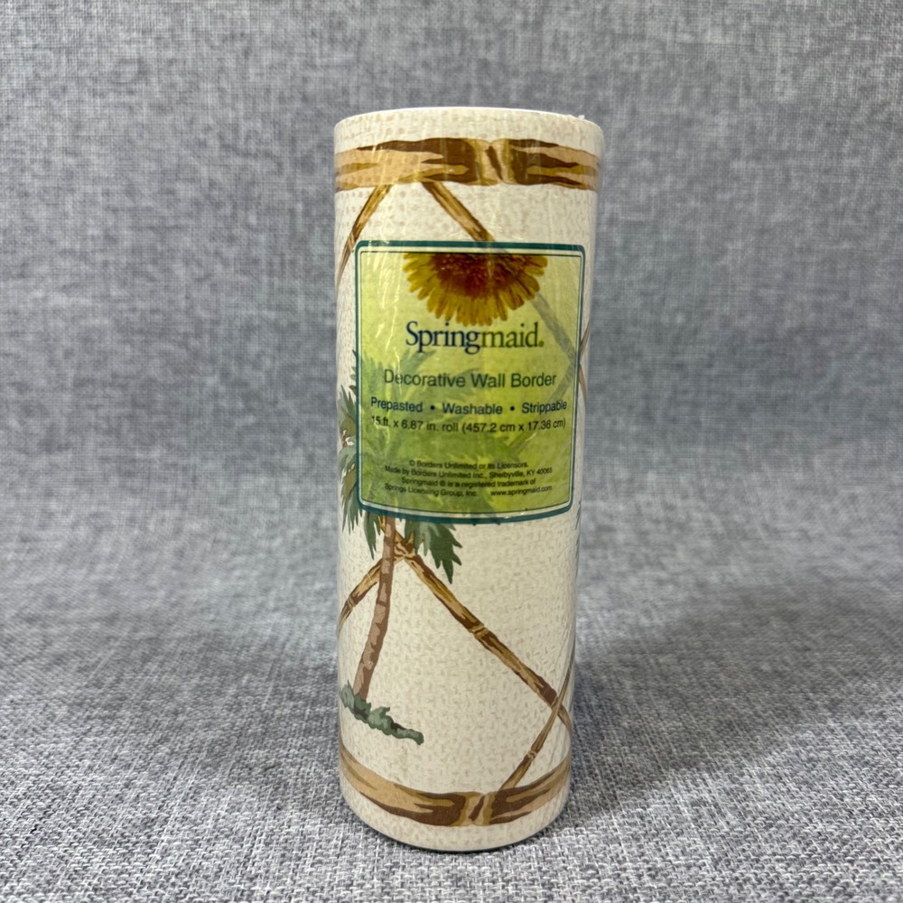 VTG Springmaid Palm Breeze 7050910 Wall Border Tropical Tree New 15'x6.87" Roll